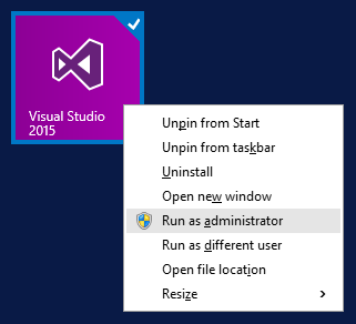Create Lists with SharePoint Using Visual Studio 2015: How to Creating Lists in SharePoint Using Visual Studio 2015 (Step-by-Step Tutorial) - The first thing we want to do is make sure you run Visual Studio 2015 as an administrator. This will allow you to debug your code without running into permissions issues.