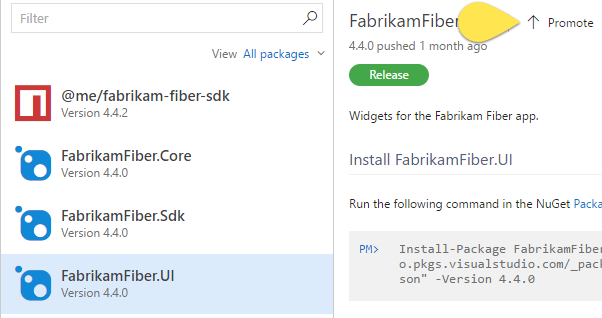 Team Foundation Server 2017 Upgrade - Release views in Package Management • With release views, you can create and share your package’s consumers to control which versions they take a dependency on. • This is great when you’re frequently publishing version updates but do not want to announce or support each version.