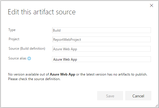 Team Foundation Server (TFS) 2017 Upgrade - Link build artifacts from another team project • Until now, release definitions could only link artifact sources from the current project. Now, you can link build artifacts from another project as well. While linking an artifact, the project drop down will list all the projects in the account.
