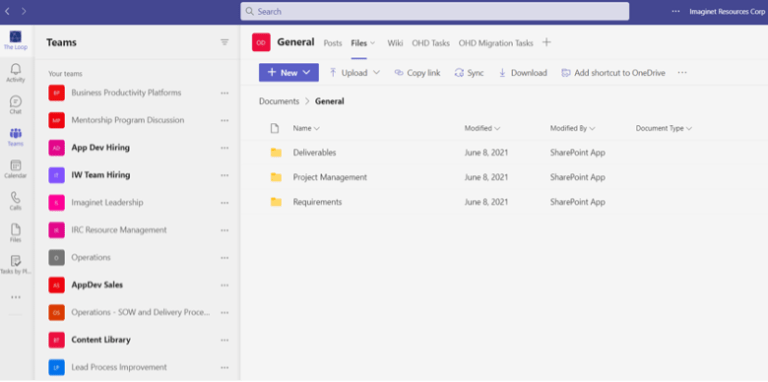 Microsoft Teams for Project Management